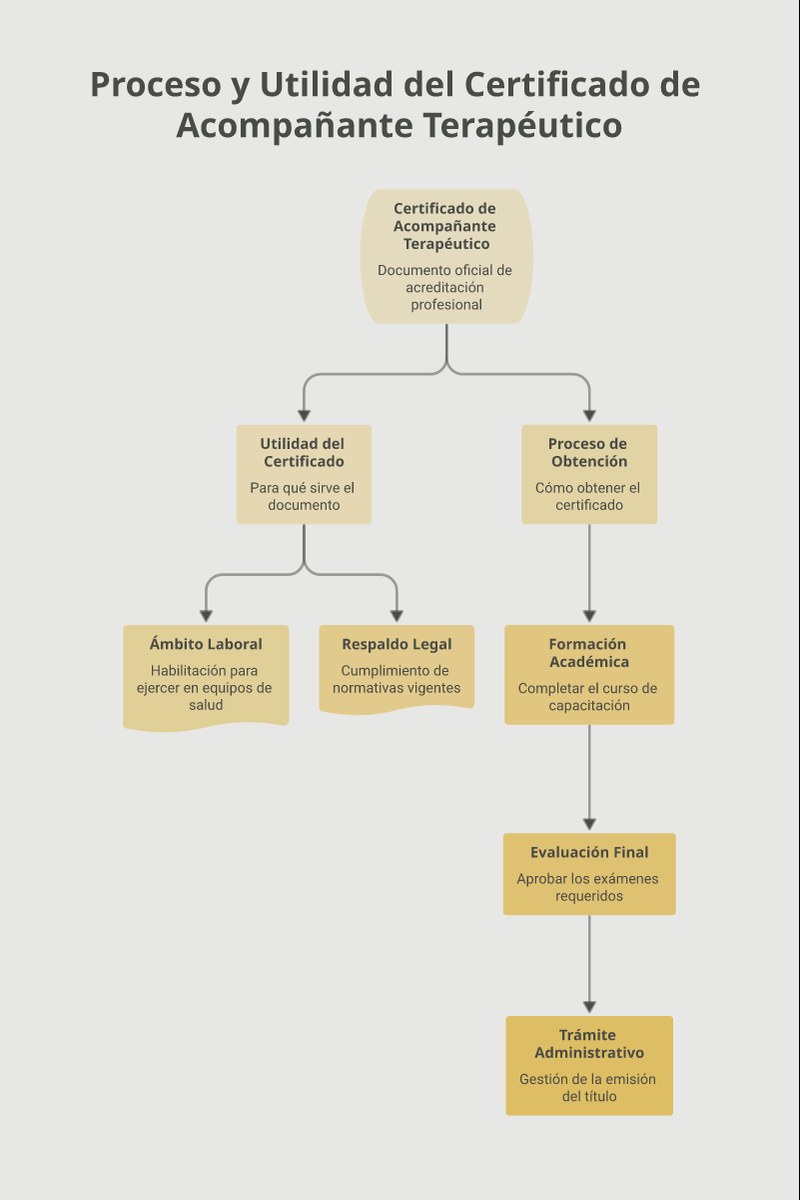 Proceso general para la certificación y habilitación legal de un acompañante terapéutico en América Latina