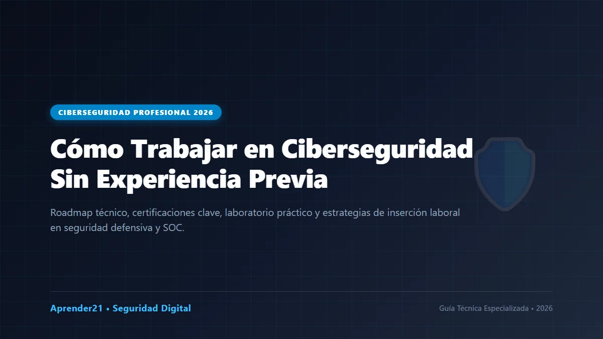 Profesional principiante trabajando en consola de seguridad y monitoreo de redes en ciberseguridad 2026