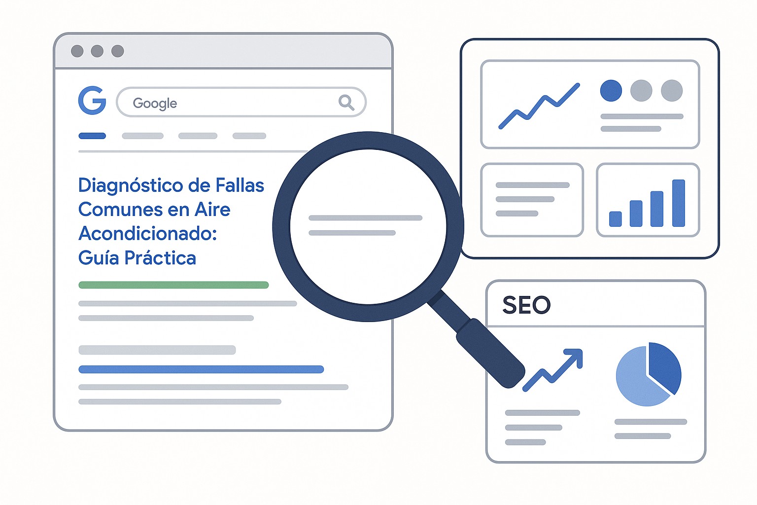 Diagrama sobre diagnostico fallas comunes ac