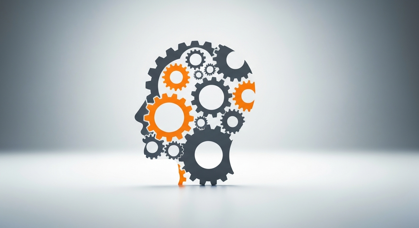 Stylized logo representing CBTech certification program: interlocking gears forming a human head.