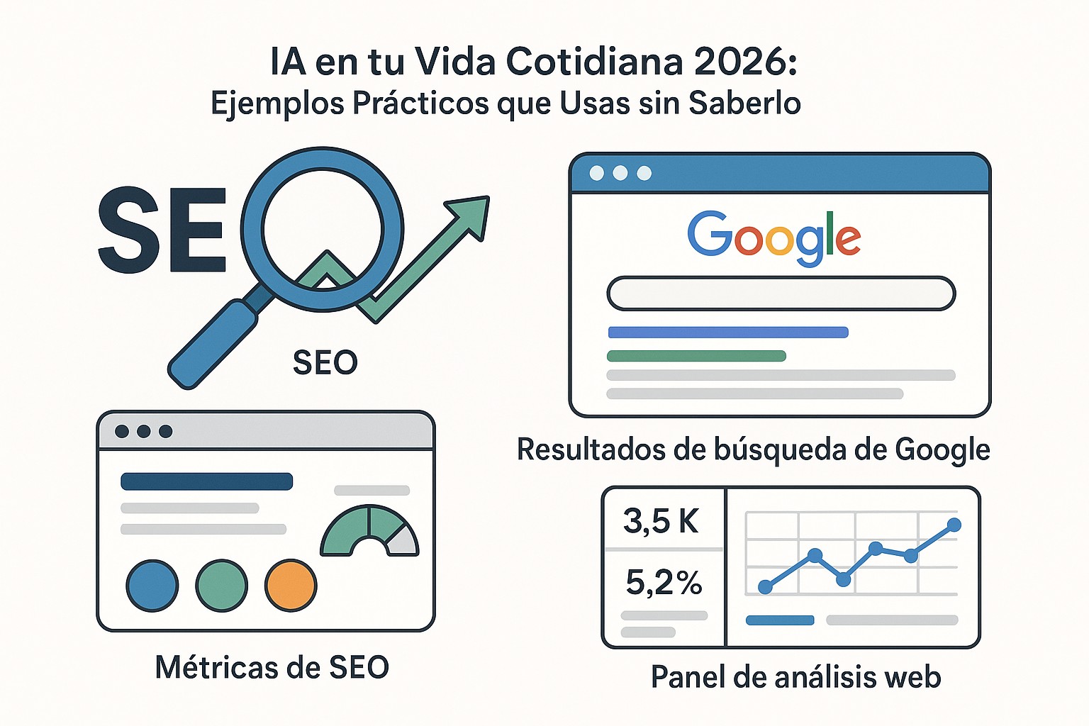Diagrama sobre ia en vida cotidiana ejemplos 2026