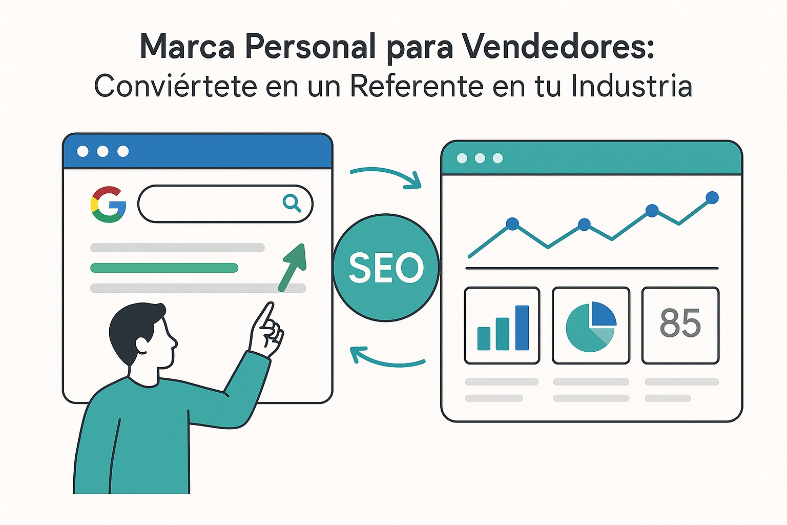 Diagrama sobre marca personal vendedor