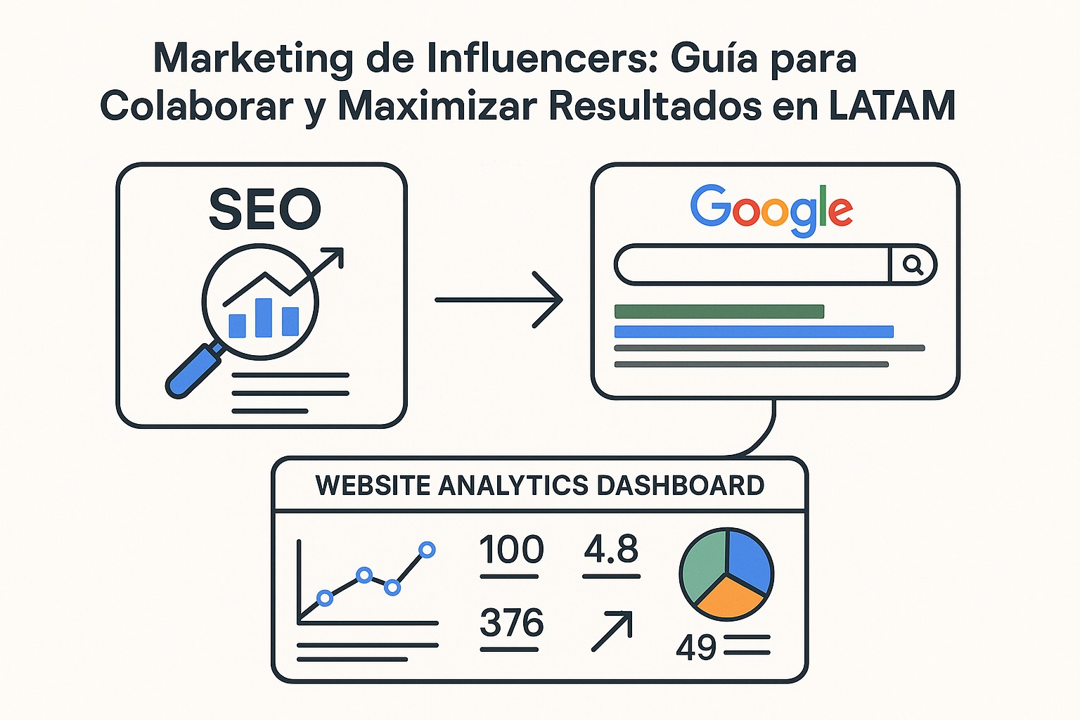 Ilustración sobre marketing de influencers guia completa