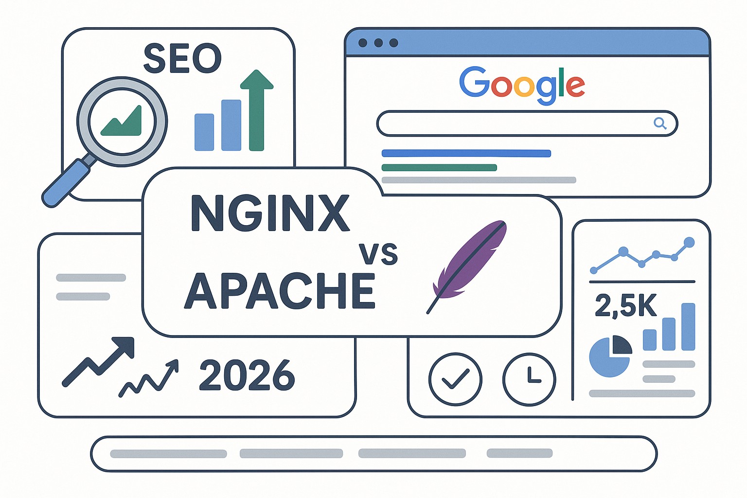 Diagrama sobre nginx apache comparativa