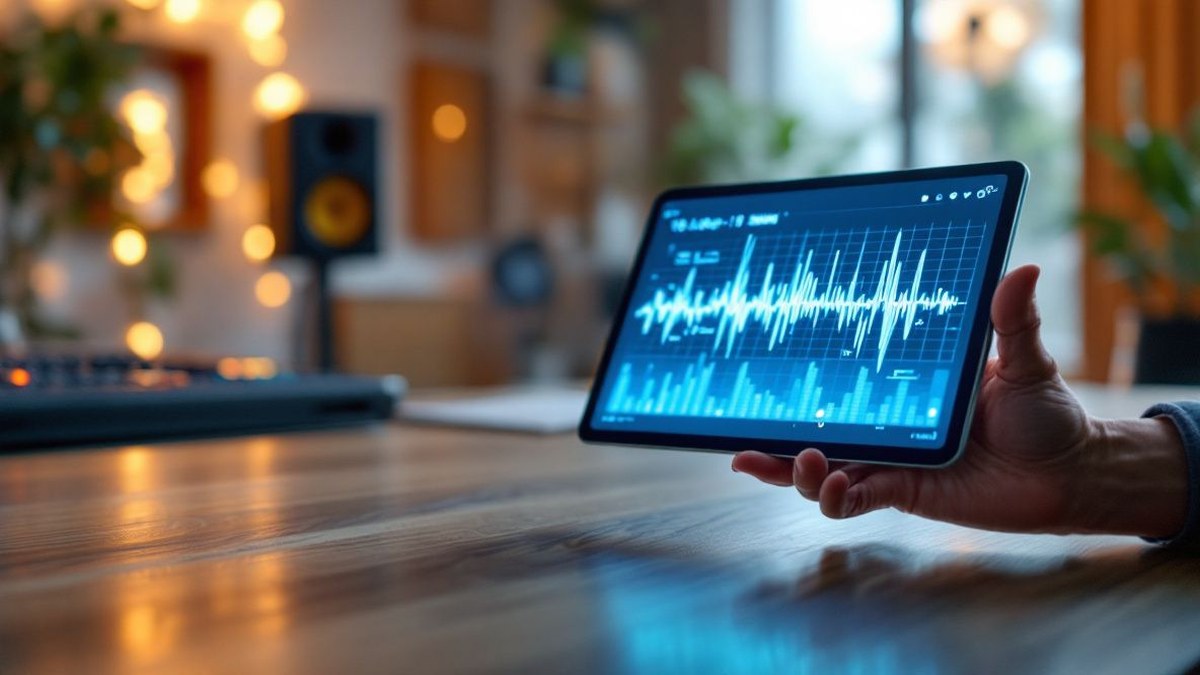 Equipo profesional trabajando con teoría del sonido