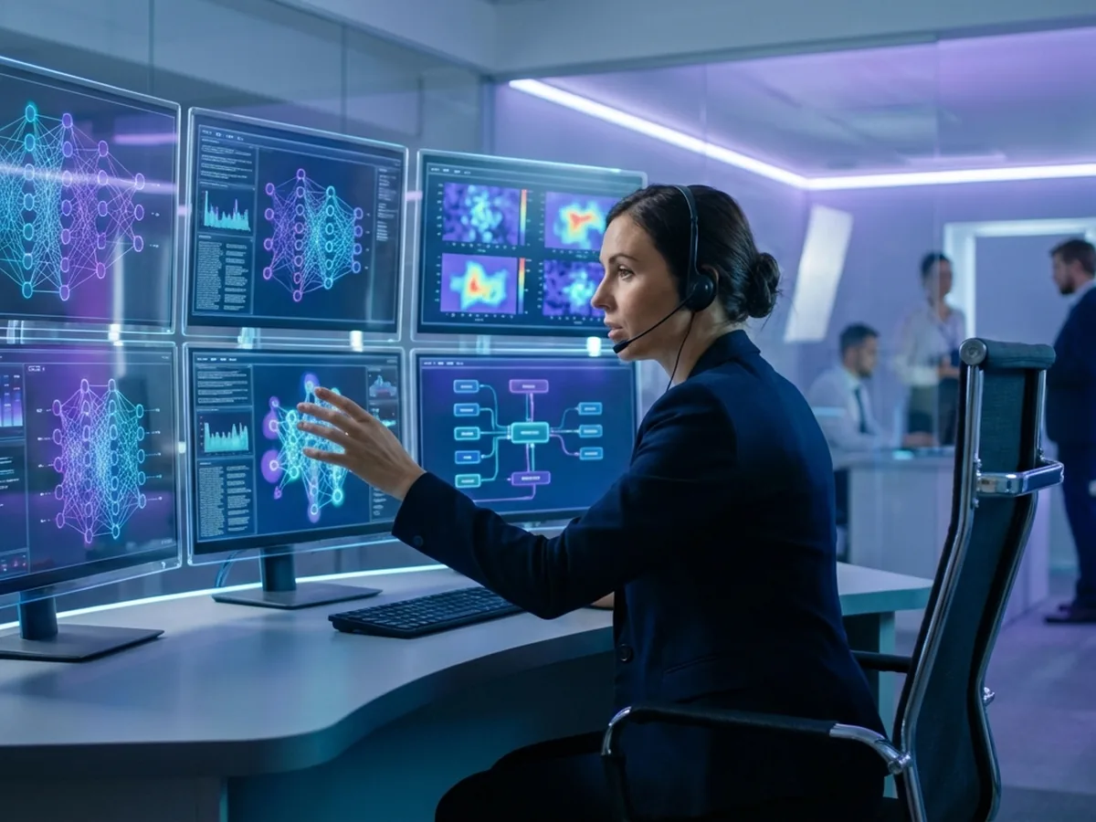 Especialista en IA trabajando con modelos de aprendizaje