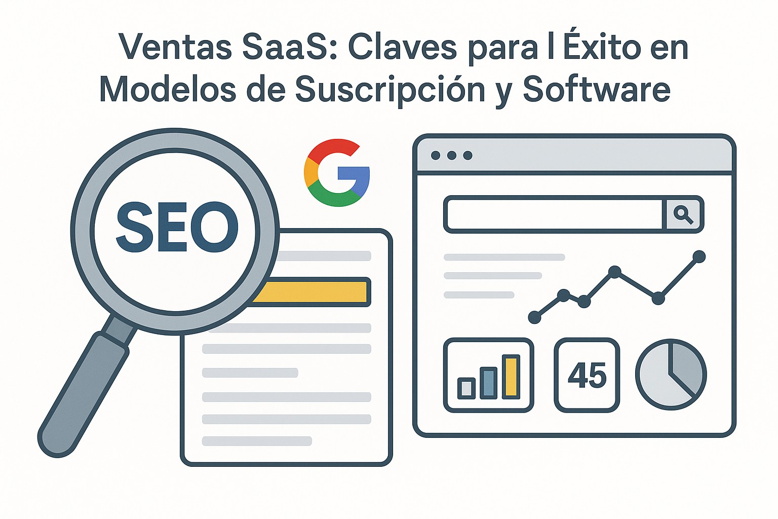 Ilustración sobre ventas saas modelos negocio