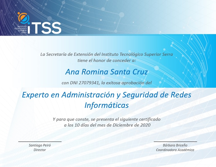 Certificado ITSS